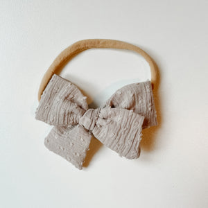 Grey Dots Bow (4inch)